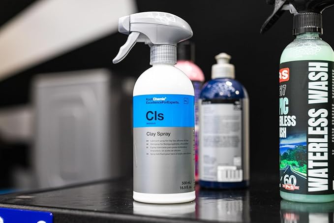 Koch-Chemie Clay Scrubber - Fast and Effective Removal of Paint Contaminants, Grime, Debris, and More - Clay Bar with Extra Scrubbing Power. Black/Ice Grey - 2-Pack