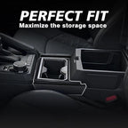 Muslogy Center Console Organizer Compatible with 2024 2025 2026 Toyota Tacoma 4th Gen Accessories Interior Storage Box Insert Tray Phone Pocket(Console Organizer+Hanging Storage +Hidden Box)