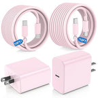 USB C Fast Charger for iPhone 17/ Air/16/15 Pro Max,2Pack 10FT Type C Charger Block & Cable, PD 3.0 Super Fast Charging for iPad Pro MacBook Air/Pro M1/M2, AirPods-Pink