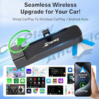 Carlinkit FireDrive Link Pro HDMI Car TV Converter for Fire TV Stick Streaming, Wireless Apple CarPlay & Android Auto Adapter, Compatible with Wired CarPlay Cars, 3 in 1 Dongle, Plug & Play