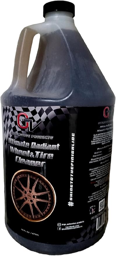 Ultimate Radiant Wheel Cleaner, Professional Grade Non-Acid Car Rim and Brake Dust Cleaner, Safe for Chrome, 3-Piece Wheels, High Shine Wheel & Rim Detail Spray, Made in USA, 1 Gallon