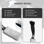 Double Head Brush for Car Clean 2PCS,Car Brushes for Detailing Interior,Car Detailing Brushes Exterior,Soft Car Detailing Brush(Double Head-Black,2Pack)