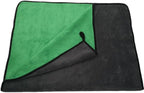 Large Microfiber Drying Towel for Car, Great Thick Soft Plush Towels, 36 x 24inches 800GSM Thickness, Quality, Washable, Absorbency No Scratch Lint Free Drying Towel (36 x 24inches,Grey-Green,1pack)
