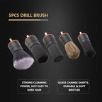 SPTA Drill Brush Attachment, 5 Pcs Mixed Hair Drill Brush Head Set, Auto Detail Set, Replacement Car Detail for Cleaning Interior or Exterior, Used on Electric, Electric Driver