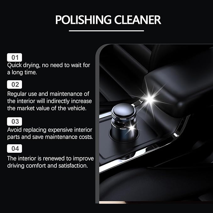 Car Interior Cleaner, Interior Polish Cleaning, Plastic polishing Agent, Interior Detailer Spray, Interior All Purpose Car Cleaner