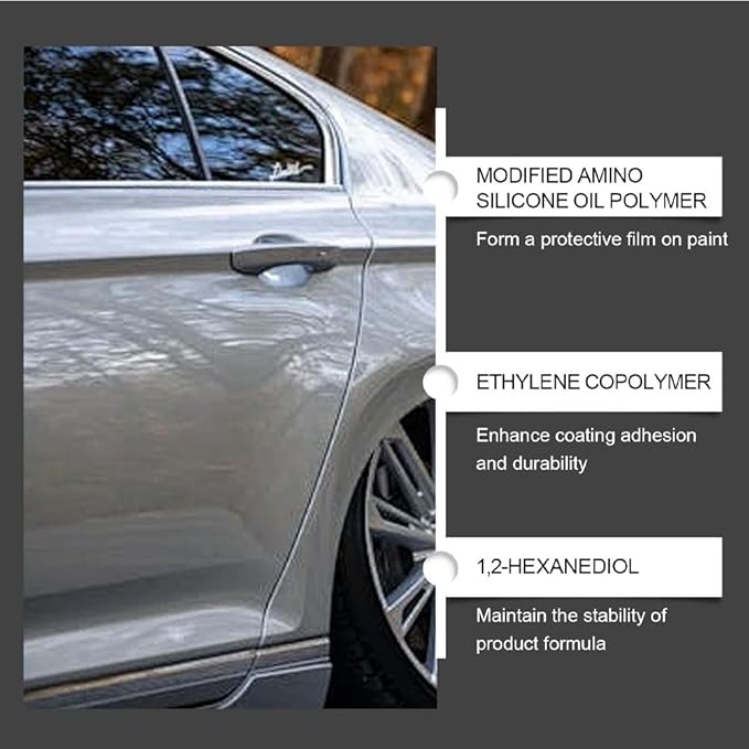 PTZ Crystal Serum, Graphene Ceramic Coating for Cars, 9H Hardness Spray Coating, Crystal Gloss Auto Coating Liquid for Paint, Glass & Wheels, Easy DIY Car Detailing (3Pcs)
