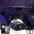 AKEPO 16W Small Size Twinkle Fiber Optic Lights Kit, Music Activated 550 Strands 9.8ft/3m 0.03in Optical Fiber APP+RGBW Star Ceiling Light Kit for Car Headliner Starlight/Home