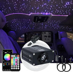 AKEPO 16W Small Size Twinkle Fiber Optic Lights Kit, Music Activated 550 Strands 9.8ft/3m 0.03in Optical Fiber APP+RGBW Star Ceiling Light Kit for Car Headliner Starlight/Home