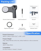 MOVMAX Remote Controller for DJI Osmo Pocket 4/3/2, Wireless Remote Control with Hall Effect Joystick, Ergonomic Handle Magnetic Attach, DJI Osmo Pocket Accessories