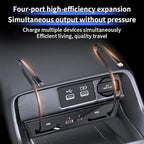 Car USB Hub Docking Station for Honda Civic 2022 2023 2024 2025 2026，Acura Integra 2023-2026 Type-C Fast Charger Auto Interior Centre Console Accessories Cigarette Lighter Phone Charging Adapter