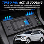 Wireless Car Charger for Mercedes-Benz GLE/GLS/GL/ML 2012-2019, OEM Custom Fit with 27W USB-A & Type-C Wireless Fast Phone Charging Pad for Mercedes-Benz W166 X166 C292 Interior Accessories