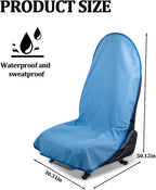 Car Towel Seat Cover, Performance Microfiber Washable Non Slip Vehicle Front Seat Covers, Sweatproof Automotive Interior Chair Protectors, Universal for SUV Automobile Truck (Light Blue)