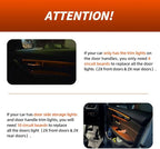 NJSBYL 4PCS LED Courtesy Door Handle Circuit Board for B-MW 3 4 5 Series X1 M4 Gran Turismo Touring Sedan Convertible Coupe F10 F30 F31 F32 F33 F34 F36 F48 F82 F83 Orange-White Ambient Lighting