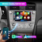 Car Radio Andriod 13 for Toyota Camry 2007-2011, 9 inch Touch Screen 2GB+32GB Head Unit with Wireless CarPlay Android auto Bluetooth WiFi SWC GPS Reverse Camera