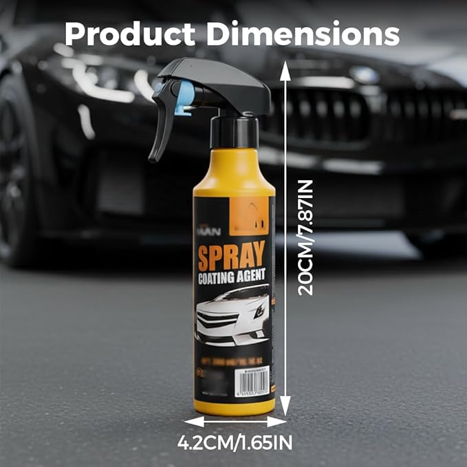 Hydrophobic Ceramic Coating, 300ml Car Coating Spray, Easy-to-Spray Auto Paint Protection, for Cars RVs Motorcycles Universal Vehicle Use (3 pcs)