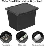 YOJOJOCO Center Console Coin Box Organizer Compatible with Toyota 2016-2020 2021 2022 2023 Tacoma Accessories ABS Material Insert Cup Holder Storage Box