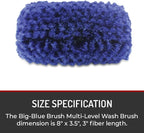 Hi-Tech 14” Car Wash Brush Head – Soft Bristles for Cars, Trucks, RVs, Boats, Campers – Multi-Level Design – Fits Threaded Handles – Flow-Thru Capable