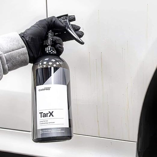 CARPRO TarX Tar & Adhesive Remover - Professional Strength Sap, Tar, Dirt & Bug Remover - Automotive Degreaser Car Wash Detailing - Protection for Your Car or Truck - Liter (34oz) w/Sprayer