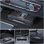 Car Wireless Charger Pad for Kia K4 2025, Type-C/USB 20W Fast Wireless Car Charger Pad Non-Slip Cordless Charging Mat,B-30cm Cable USB Plug
