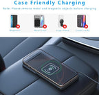 Wireless Charging Pad for Car for Honda HR-V 2016-2026, Non-Slip Type C/USB 20W Fast Phone Charging Pad DIY Trim-to-Fit No Interior Damage,B&Type-C
