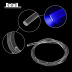 ACROPIX 1.5m 4.92ft 10mm 0.39" Transparent Universal PMMA Optic Fiber Side Glow Cable Fiber Optic Cable for Car - Pack of 1