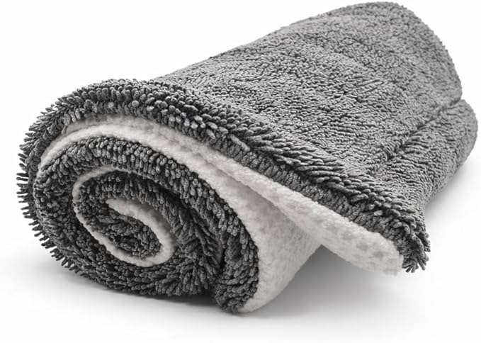 Hybrid Glass Microfiber Towel – Waffle Weave & Plush Dual Action Cleaning Cloth – Streak-Free Window and Surface Drying Towel – Professional Grade –16x16-1000 GSM 1-Pack