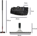 39 FT Telescopic Brush - High-Strength Carbon Fiber Retractable Water Fed Pole for Solar Panel & Window Cleaning Extendable Cleaning Kit for Easy Reach & Efficient Cleaning