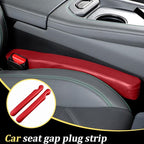 2PCS Car Seat Gap Filler, Microfiber Leather Vehicle Seat Crevice Plug Blocker to Stop Things from Dropping, No-Drop Automotive Gap Guard Stopper, Universal for Vehicles (Red)