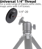 Aluminum 1/4" Mount for MagSafe, Magnetic Phone Tripod Mount Adapter Compatible with iPhone 16 Pro Max 15 Plus 14 13 12 Max Mini, Selfie Stick, Live Broadcast Tripod