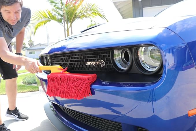 California Car Duster 62442 Standard Car Duster with Wooden Handle,Red (Pack of 2)