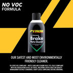 Pyroil Brake Parts Cleaner Spray, Non-Chlorinated, Fast-Drying No-Residue Degreaser for Rotors, Calipers & CV Joints, 15 oz (Pack of 6)
