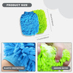 2PCS Car Wash Mitt, Wash Mitts for Car Washing, Chenille Premium Scratch-Free Microfiber Wash Mitt, Double-Sided Car Washing Gloves, Universal Car Accessories for Car, Truck, SUV
