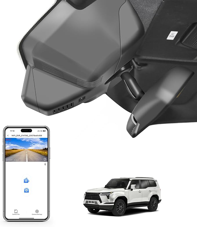 Mangoal 4K Dash Cam Custom fit for Lexus GX550 2024 2025 2026(Gen3 J250), Premium Luxury Overtail, Integrated OEM Look, UHD 2160P Video, App & WiFi,Loop Recording, Easy to Install, GPS, 64GB Card