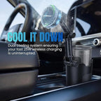Esoulk [2026 Upgraded] Qi2 25W Fast Wireless Car Charger with Cooling Fan, Cup Holder Phone Mount with Adjustable Long Arm, Magnetic Fast Charging Holder for iPhone & Android