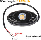 Yellow LED Rock Lights, 4 Pods Neon 12V Waterproof Underglow Underbody Kit Crawler Crawling Dome Exterior Wheel Lights for ATV RZR UTV SUV Off-Road Auto Boat Motorcycle Glow Trail Rig Fender Lamp