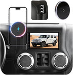 Car Phone Holder for Jeep Wrangler (2011-2016 2017),Magsafe Car Mount Charger,Magnetic Phone Holder,15W Wireless Charging,Dashboard Phone Holder,360° & Hands Free,2015 Wrangler Interior Accessories