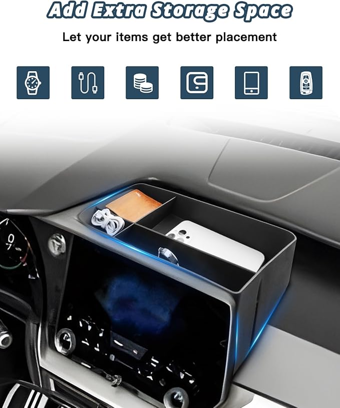 Ruiya For Lexus TX Center Console Organizer for Lexus TX 350 Accessories Double Layer Armrest & Dash Storage Tray Compatible with 2024 2025 2026 Lexus TX (TX350/TX500h+/TX550h)(3Packs)