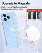 KALAPOP Magnetic Wireless Charging Magsafe Ring-6 PCS,Ultra-Thin(0.4mm) Magsafe Sticker,Compatible with iPhone 17/Air/16/15/14/13 Series,Samsung Galaxy,Google Pixel,Magsafe Accessories-3Black&3Silver