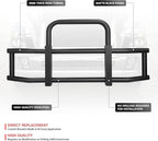 DNA Motoring Front Bumper Brush Bull Bar Deer Guard Compatible with Volvo VNL 04-17/430 15-16/630 15-16/670 15-16, 3mm Thick Iron Tubing, Powdercoated Matte Black, DG-G-002-BK+BKIT-DG-005