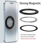 Magnetic Ring Holder for iPhone 14 13 12 Magnet Wall Mobile Phone Holder Magnetic Car Phone Stand for magsafe case (White 1 pcs)