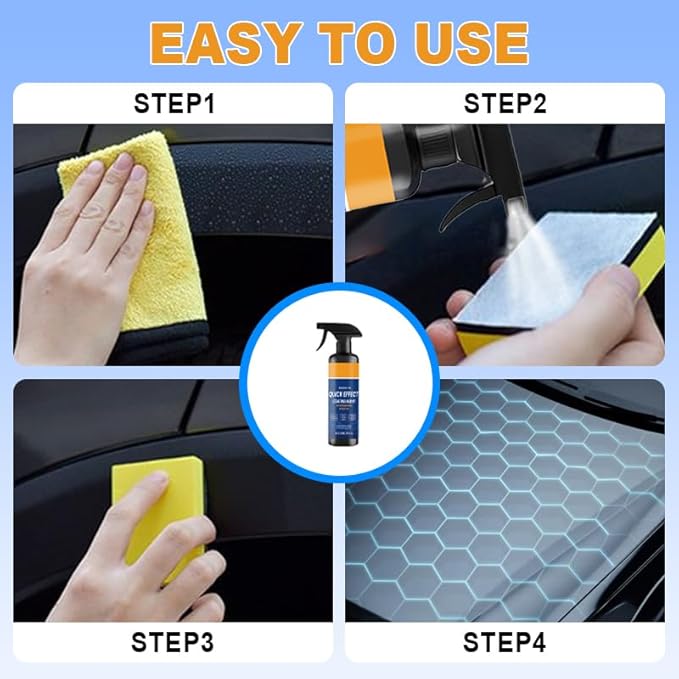 Car Coating Spray, 2026 New Quick Effect Coating Agent for Car, Advanced Car Quick-Acting Coating Agent Spray, Waterless Wash Car Coating Spray for Shine & Protection (3 PCS)