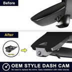mangoal 4K Dash Cam Custom fit for Toyota Corolla & Hybrid 2020 2021 2022,LE XLE XSE SE,Corolla Hatchback 2019-2022 Gen12 E210 (Model B), Integrated OEM Look, App & WiFi, 64GB Card