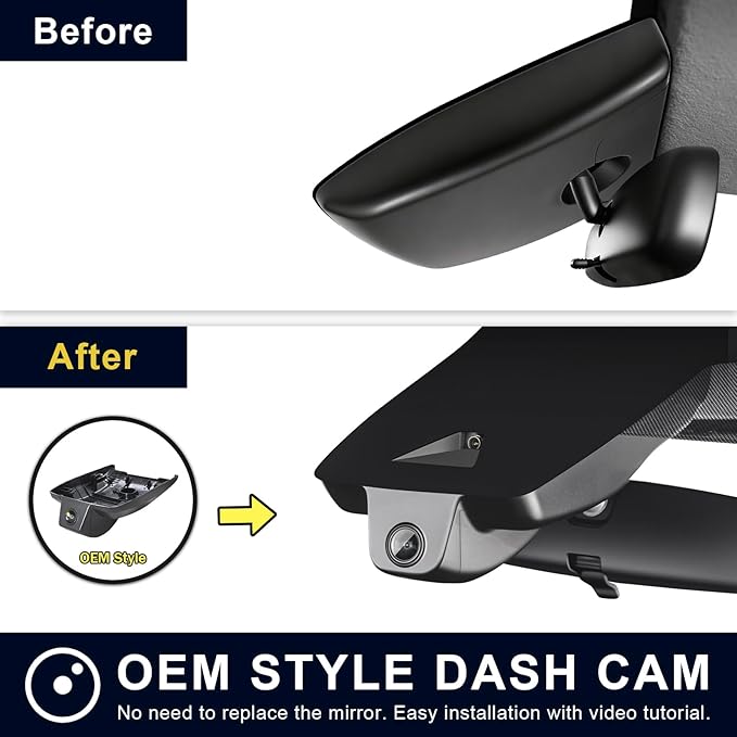 Front 4K HDR Dash Cam STARVIS 2 IMX678, Custom Fit for Toyota Corolla & Hybrid 2020-2022, Corolla Hatchback 2019-2022 Gen12 E210 (Model B), 5GHz WiFi, GPS, 64GB Card