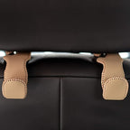 MECHCOS Car Seat Headrest Hooks for Car Back Seat Organizer Hanger Storage Hook Holder for Car SUV Organization Purse Shopping Groceries Bag Handbag, Beige, 2 Pack