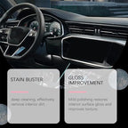 Car Interior Cleaner, 100ml Car Interior Cleaner, Car Interior Polish Detailer and Cleaner, Long Lasting Super Shine Dressing and Car Interior Detailer Spray for Cleaning and Brightening