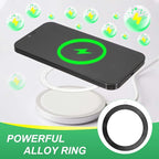 PATIKIL Universal CD Stripe Magnetic Adapter Ring, 4 Pcs Ultra-Thin Sticker Ring Adhesive Nickel-Iron Alloy for Phone Cases Holder Wireless Charging Car Mount Kit, Black