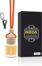 Ikeda Car Air Freshener: Hanging Car Smell Air Freshener | 10ml Hanging Car Perfume | Long Lasting Fragrance | Strong Scents Diffuser for Auto Home (Orange|Circular)