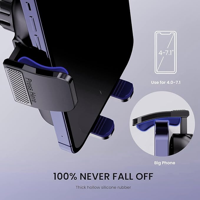 Qifutan Car Phone Holder Mount Phone Mount for Car Windshield/Dashboard/Air Vent Holder for iPhone & Android Smartphone, 360° Adjustable, Cell Phone Camera Mounts