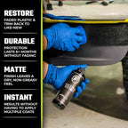 ExoForma Black Trim Restorer - Lasts 6+ Months, Dye Infused Waterproof Plastic Restorer for Cars - Perfect for Faded Bumpers, Trim & Vinyl on Jeeps, Truck Beds, Avalanches & ATVs | 4oz Kit