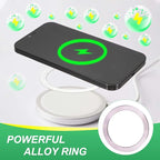 PATIKIL Universal CD Stripe Magnetic Adapter Ring, 4 Pcs Ultra-Thin Sticker Ring Adhesive Nickel-Iron Alloy for Phone Cases Holder Wireless Charging Car Mount Kit, Pink